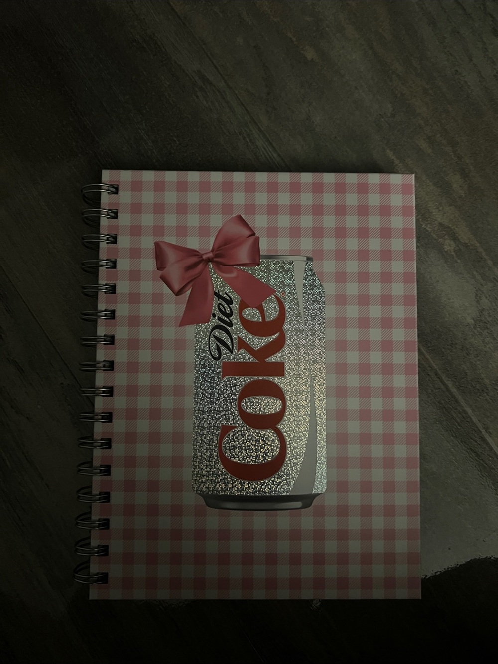 Pink Check Spiral Notebook